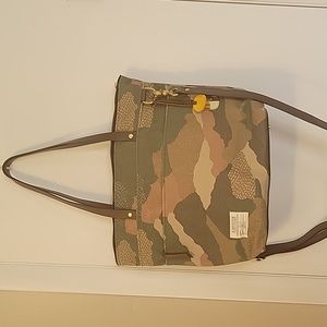 R.Riveter camo and genuine leather camo bag